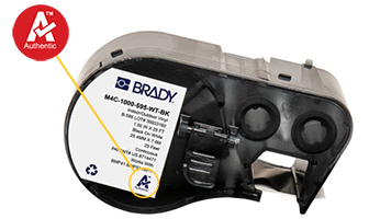 Authentic logo shown on a cartridge for Brady M511 printer.