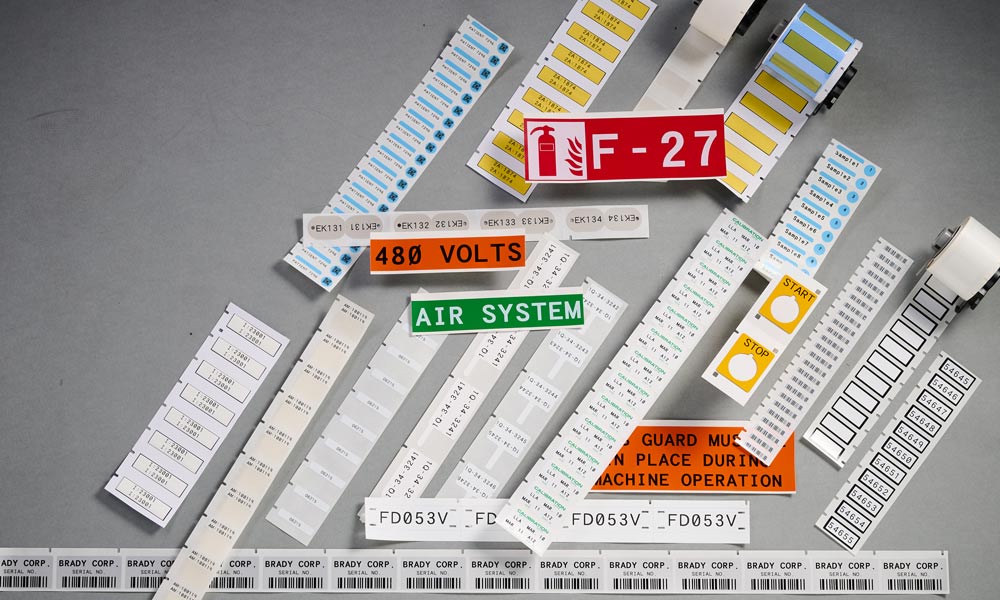 A collage of M6 and M7 series labels covering a wide range of applications.