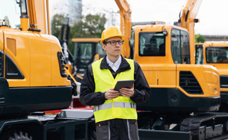 industrial place with site manager