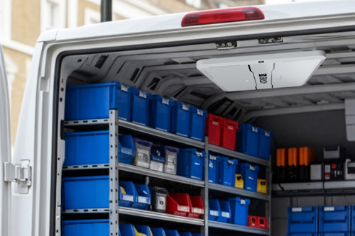 fixed rfid reader in a van